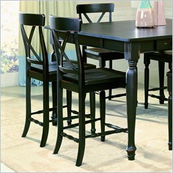 Homelegance Expedition Black Finish Counter Chair (Set of 2)