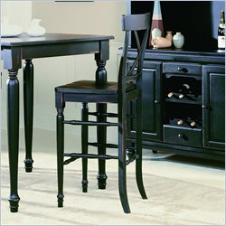 Homelegance Expedition 29" Seat Height Black Finish Pub Chair (Set of 2)