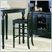 Homelegance Expedition 29" Seat Height Black Finish Pub Chair (Set of 2)