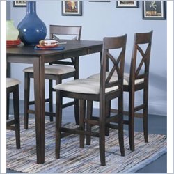 Homelegance Vermont 24 Inch Seat Height Counter Chair in Merlot Finish (Set of 2)