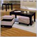Homelegance Symphony Cocktail Table with Two Ottomans