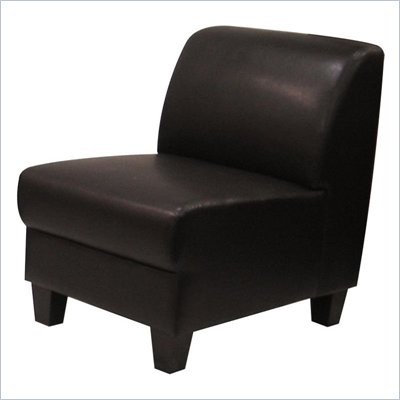 Homelegance Allen Faux Leather Armless Chair in Dark Brown