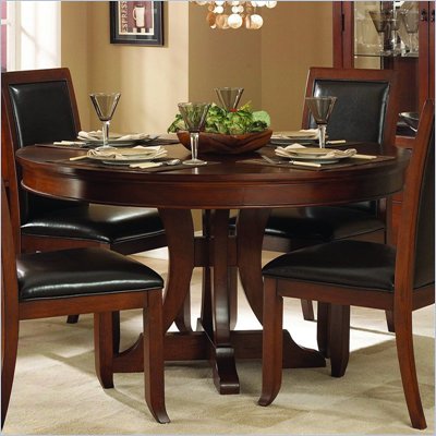 Homelegance Avalon 54" Round Pedestal Dining Table in Cherry