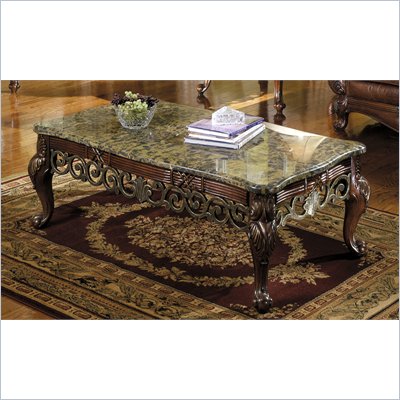 Homelegance Barcelona Cocktail Table with Marble Top