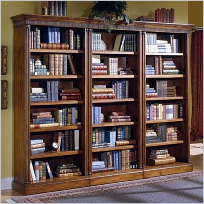 Homelegance Pompei 6 Shelf Wood Wall Bookcase in Cherry