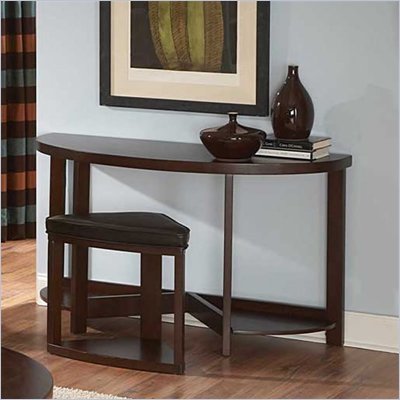 Homelegance Brussel II Console Table with Stool in Cherry