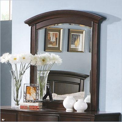 Homelegance Chico Mirror in Dark Cherry