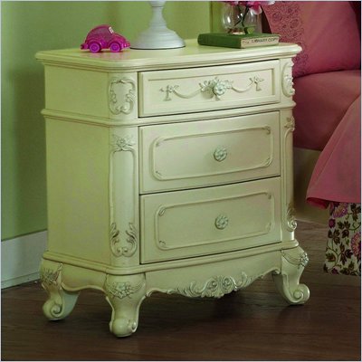 Homelegance Cinderella Nightstand in Ecru Finish