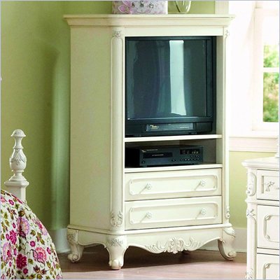 Homelegance Cinderella White TV Armoire for Girls