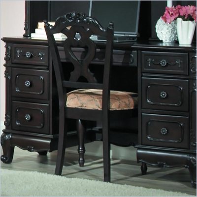 Homelegance Cinderella Writing Desk Chair in Dark Cherry