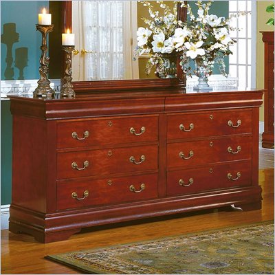 Homelegance Dijon Cherry 8 Drawer Dresser