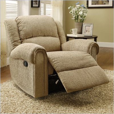 Homelegance Esther Recliner Chair in Beige Chenille