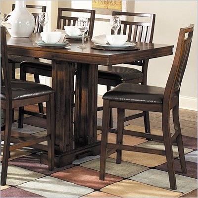 Homelegance Everett Counter Height Dining Chair in Cherry (Set of 2)