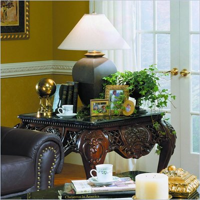 Homelegance Gladstone Square End Table with Marble Top