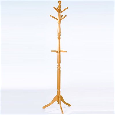 Homelegance Deluxe Oak Standing Coat Rack with Umbrella Rack
