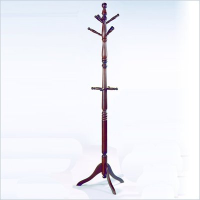 Homelegance Deluxe Cherry Standing Coat Rack with Umbrella Rack