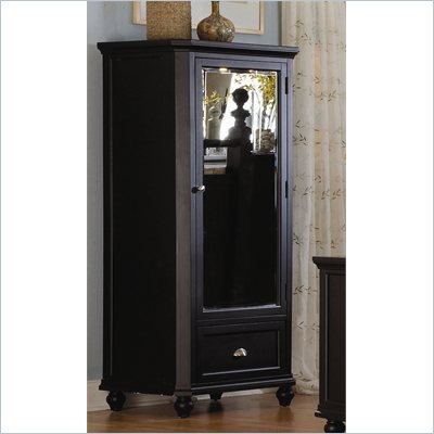Homelegance Hanna Mirrored Tower Chest in Black Finish