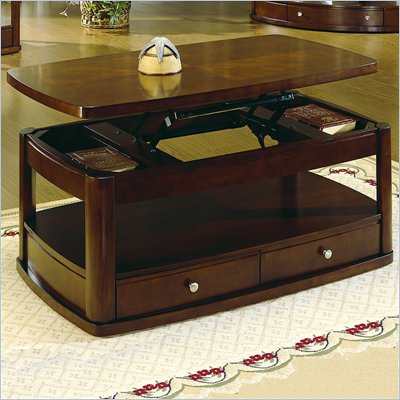 Homelegance Cherry Lift Top Rectangle Coffee Table