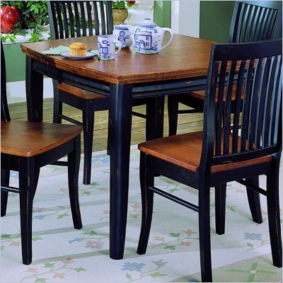 Homelegance Liz Black Dining Table with Cherry Top