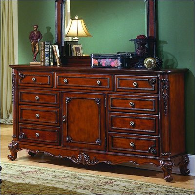 Homelegance Madaleine Triple Dresser in Antique Cherry