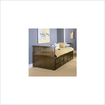 Twin Captains  Storage on Homelegance Mission Twin Captain S Storage Bed In Dark Oak   9751 14a