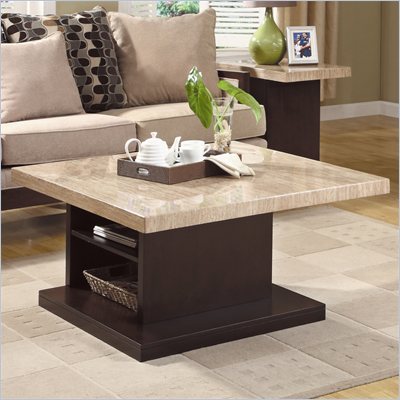 Homelegance Mooney Cocktail Table Set in Dark Cherry