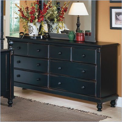 Homelegance Pottery Black Dresser
