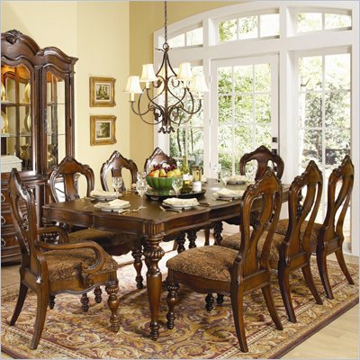 Homelegance Prenzo Rectangular Dining Table in Warm Brown Finish
