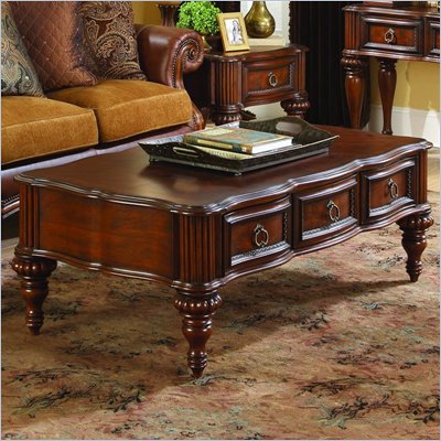 Homelegance Prenzo Rectangular Cocktail Table in Warm Brown Finish
