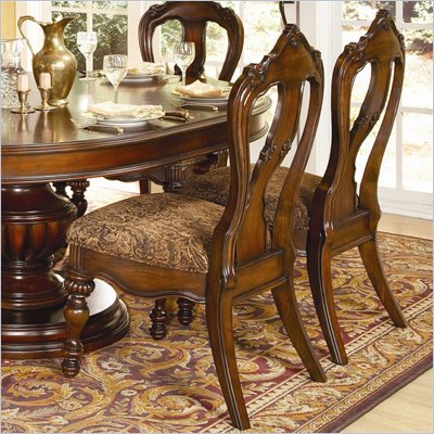 Homelegance Prenzo Side Chair in Warm Brown Finish (Set of 2)