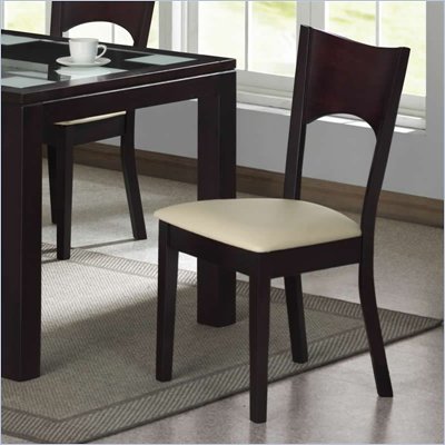 Homelegance Radius Merlot Chair with Cushion Seat (Set of 2)