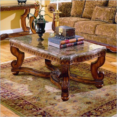 Homelegance Tarantula Cocktail Table with Marble Top