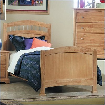 Homelegance Truckee Solid Hardwood Youth Panel Bed in Natural Finish