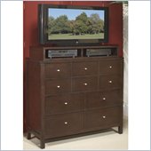 Wynwood Moxi 5 Drawer Media Chest with Deck in Java Finish