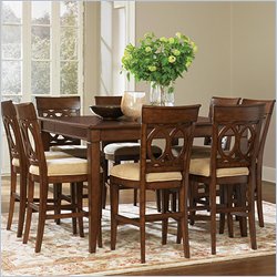 Wynwood Westhaven Counter Height Gathering Table in Dried Fig Cherry Finish