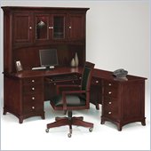 Wynwood Kennett L-Shape Wood Computer Desk in Dark Cherry