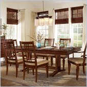 Wynwood Randolph Park Trestle Base Dining Table in Smoky Cherry