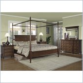 Wynwood Hathaway 4 Piece Canopy Bedroom Set in Grand Manier Cherry