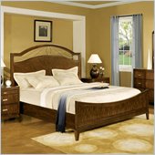 Wynwood Cypress Point Metal Crown Bed in Warm Chestnut Finish