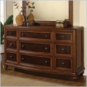 Wynwood Brendon Dresser in Hazelnut and Cabernet Finish