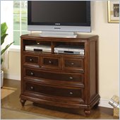Wynwood Brendon Media Chest in Hazelnut and Cabernet Finish