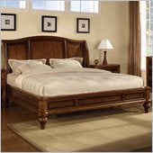 Wynwood Brendon Sleigh Bed in Hazelnut and Cabernet Finish