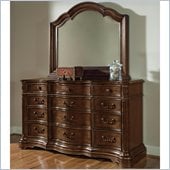 Wynwood Heritage Manor Dresser and Mirror Set in Meritage Cherry