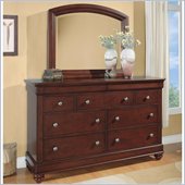 Wynwood Olmstead Dresser and Mirror Set in Nutmeg Finish