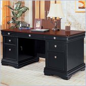 Wynwood Marlowe 66 Executive Desk in Black Cherry Finish