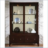 Wynwood Moxi Sliding Door China Cabinet in Java Finish