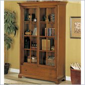 Wynwood Halton Hills Barrister Bookcase with Drawer in Toasted Oak