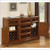Wynwood Brendon Dining Buffet with Marble Top in Hazelnut and Cabernet