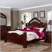 Wynwood Terrassa Chestnut Mansion Poster Bed 3 Piece Bedroom Set