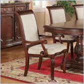 Wynwood Granada Upholstered Arm Chair in Cordillera Pine Finish